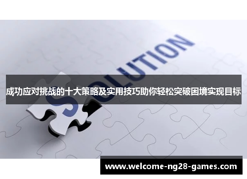 成功应对挑战的十大策略及实用技巧助你轻松突破困境实现目标