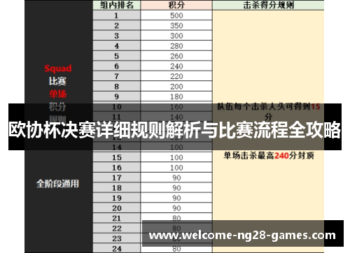 欧协杯决赛详细规则解析与比赛流程全攻略